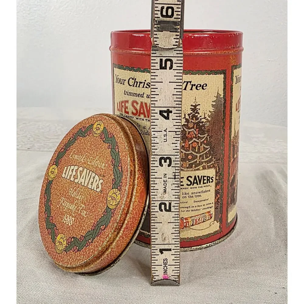 1988 Limited Edition Life Savers Holiday Keepsake Tin 3 1/2